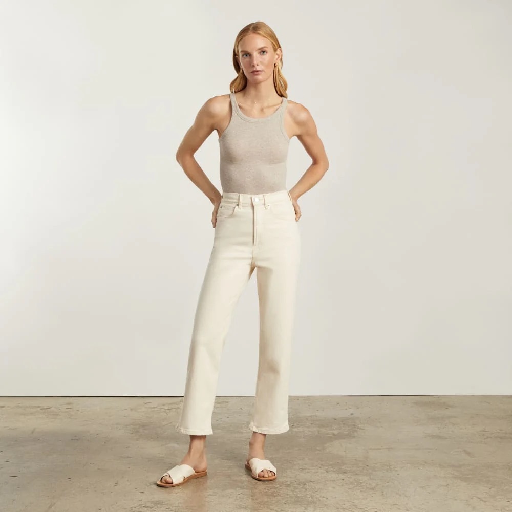Everlane | THE WAY-HIGH JEAN in Ecru